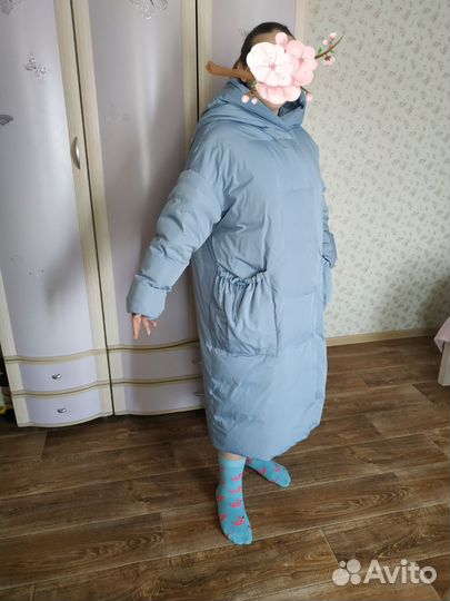 Пуховик зимний женский оверсайз