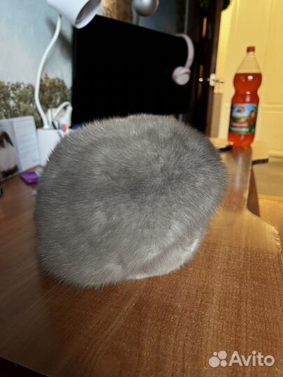 Шапка из голубой норки