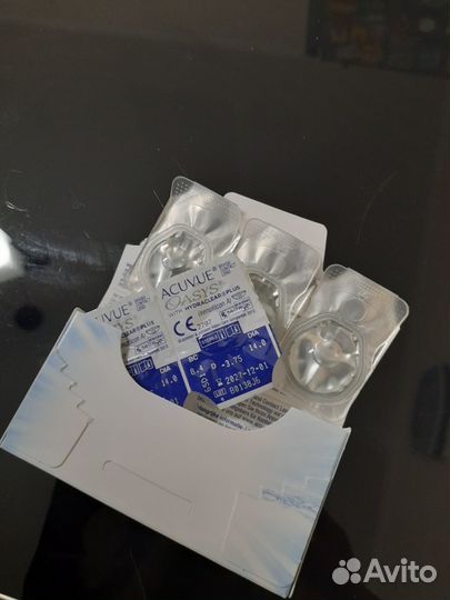 Линзы Acuvue oasys двухнедельные -3.75