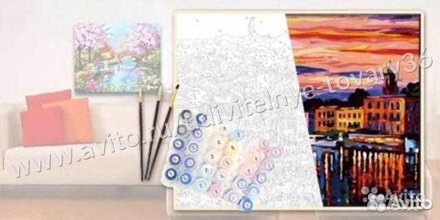 Картины по номерам 40х50 на холсте, букет 0078