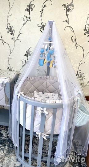 Мобиль на кроватку + балдахин Ellipsebed