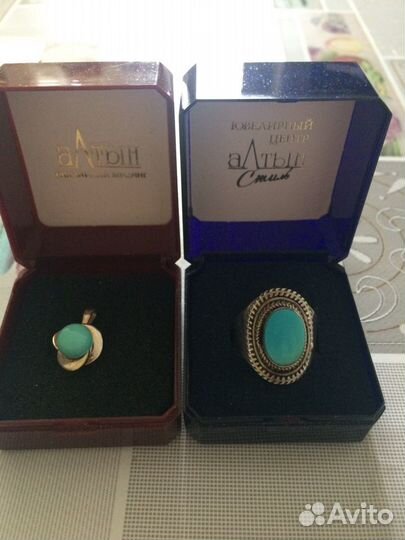 Кольцо и подвеска серебряные