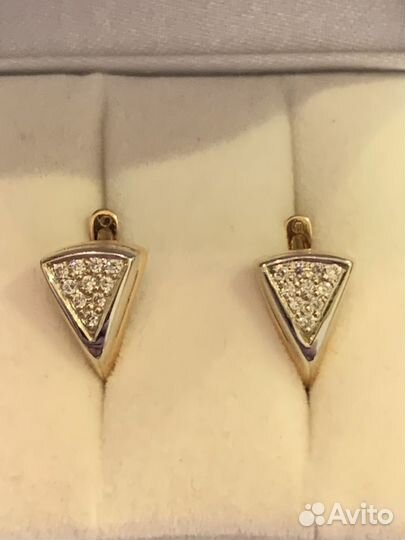 Золотые серьги 585 проба. 3,64 грамм