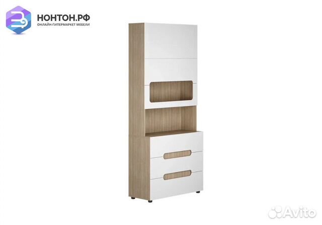 Стеллаж с ящиками Палермо-3 Юниор ясень шимо светл