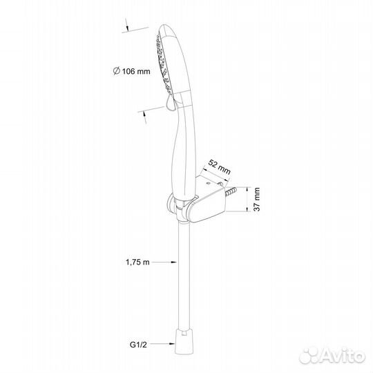 Набор душевой Swedbe Harmony 5009