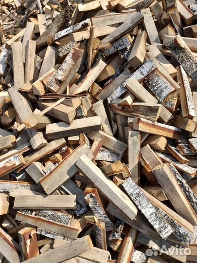 Дрова колотые сухие мешками и кубами