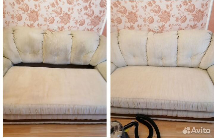 Химчистка мягкой мебели на дому с сушкой