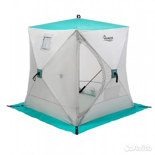 Палатка зимняя Куб 1,5х1,5 biruza/gray premier (PR