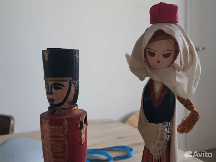 Две старые куклы из бабушкиного сундука 30см