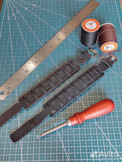 Браслет кожаный ручной работы
