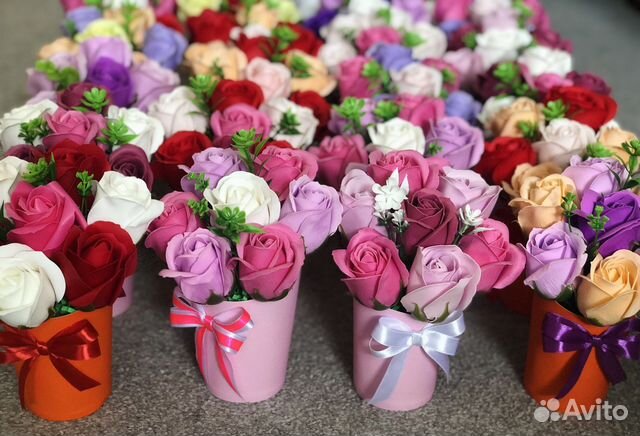 Букет из мыльных роз