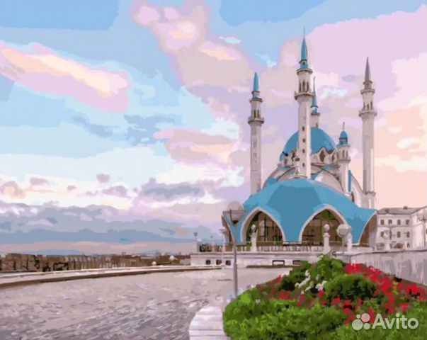 Картина по номерам "Мечеть в лучах солнца" 40*50см