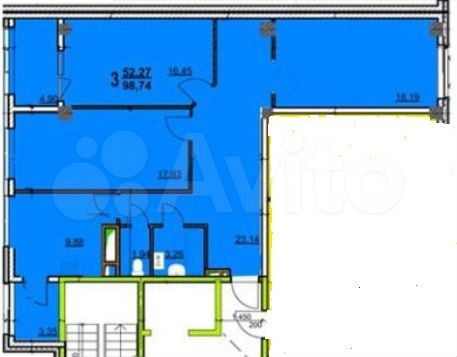 3-к. квартира, 101 м², 11/18 эт.