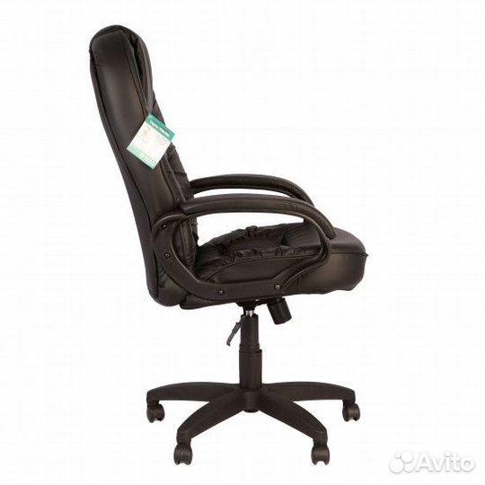 Кресло руководителя Бруно кожзам черный (ультра)