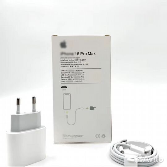 Комплект зарядка Apple 25w USB-C to lightning