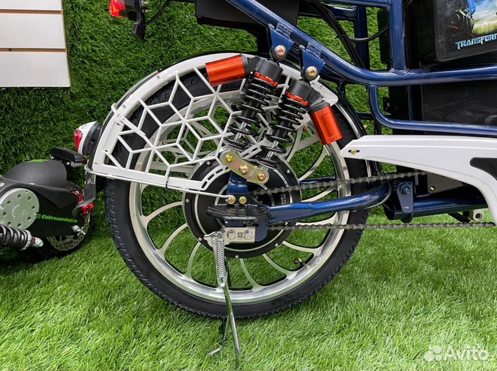 Курьерский электровелосипед с сигнализацией