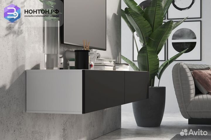 Тв-тумба someroбелый / черный