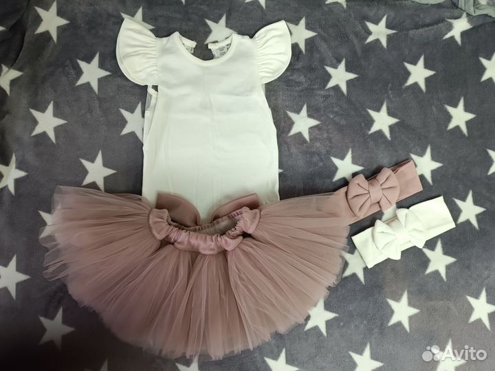 Пышная юбка и боди для девочки 74-80