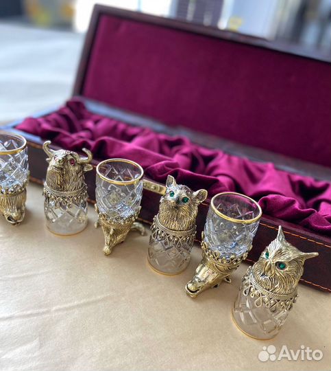 Хрустальные стопки перевертышы