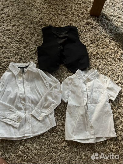 Две рубашки зара и la redoute, на мальчика 104-110