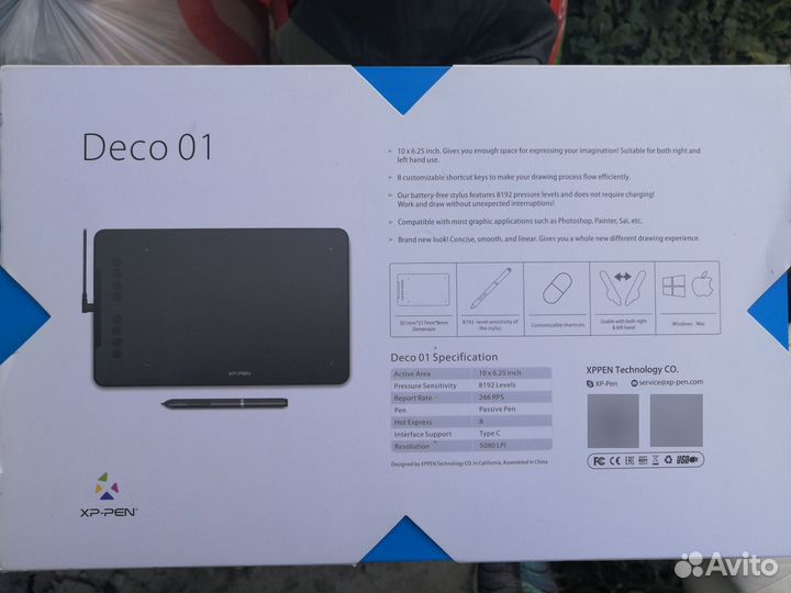 Графический планшет xp pen Deco 01