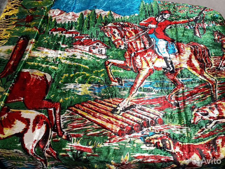 Плюшевый ковер, покрывало,ссср