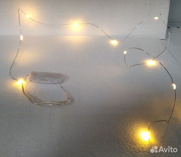 Светодиодная гирлянда CR2032 на батарейках