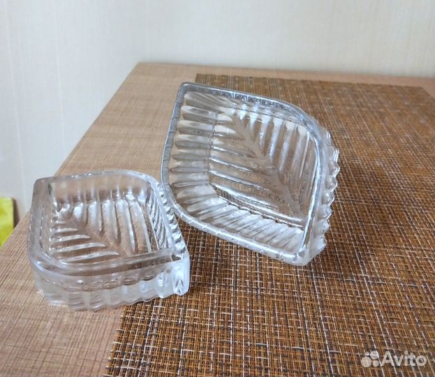 Конфетница (лимонница) с крышкой хрустальная