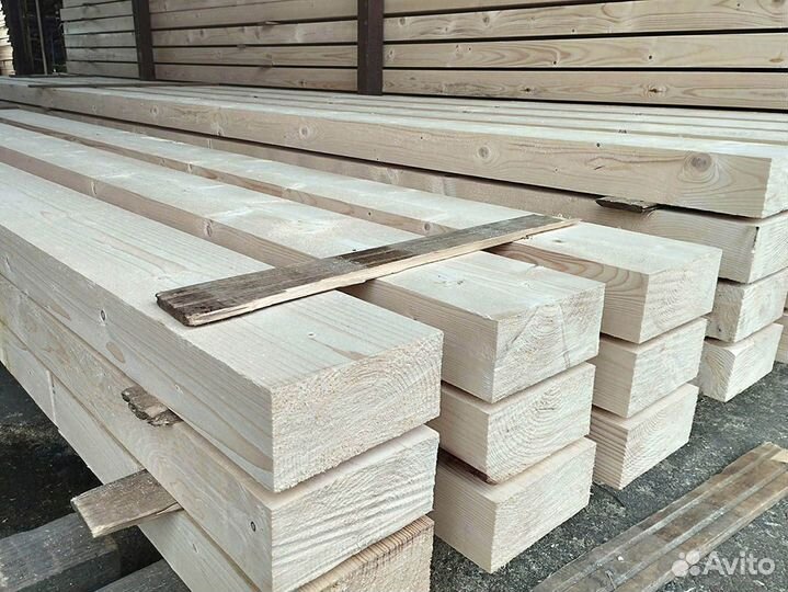 Строганный брус 100х200х6000 сосна Ест