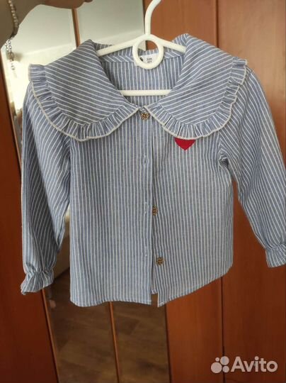 Рубашка для девочки 98 новая