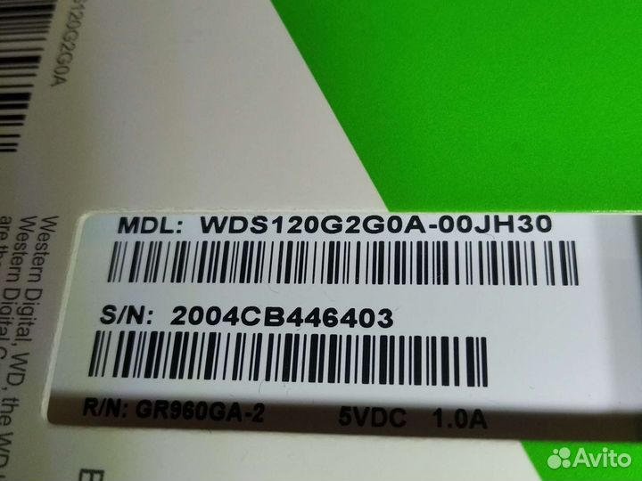 Ssd wd green 120 gb