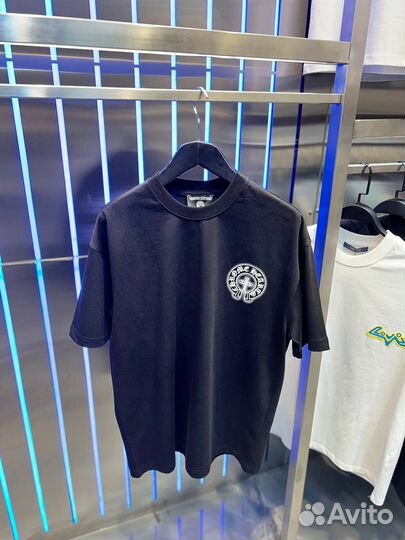 Футболка овер унисекс chrome hearts премиум