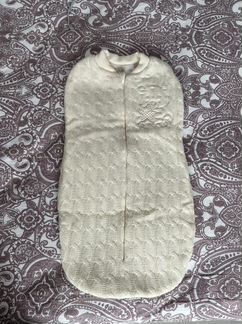 Кокон вязаный пеленальный на молнии