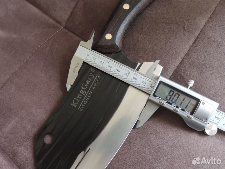 Кухонный кованный нож тяпка, сербский нож для мяса