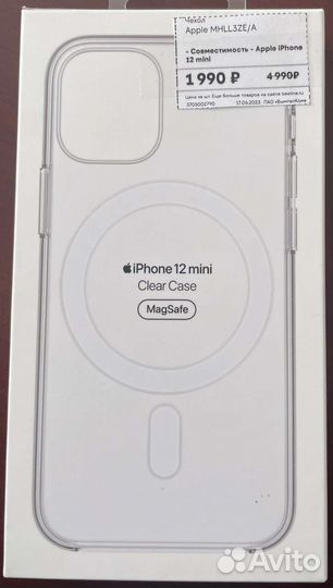 Чехол apple iPhone 12 mini clear case (оригинал)