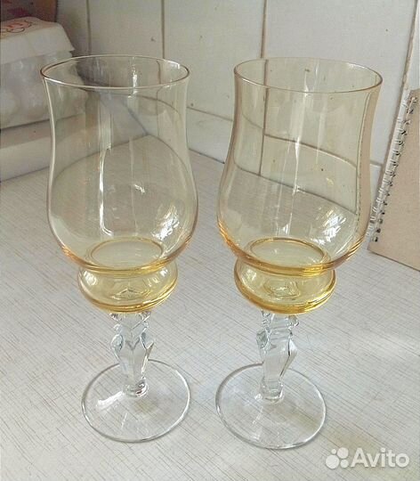 Фужеры цветное стекло