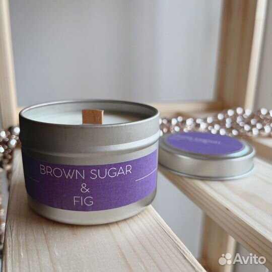 Соевая свеча «Коричневый сахар и инжир» 120 мл