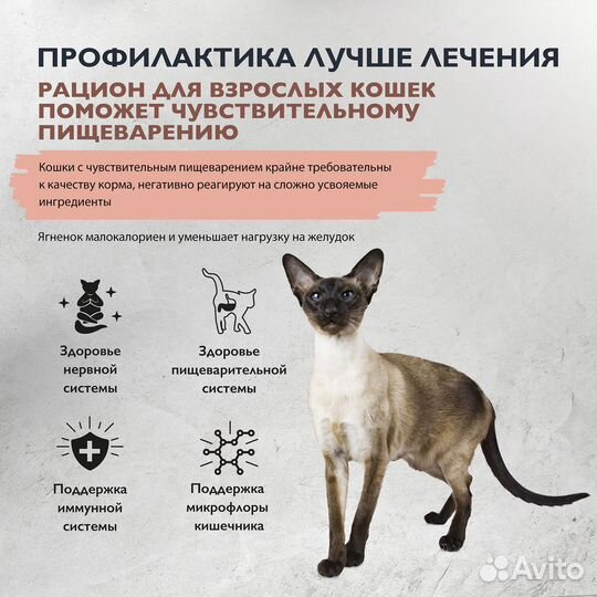 Корм д/кошек Brit Care Cat Sensitive индейка 1,5кг