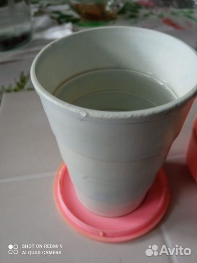 Стаканчик курортный складной шайбочкой