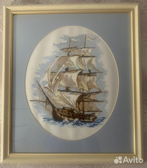 Картина вышитая крестом ручная работа