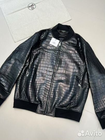 Куртка Hermes из кожи крокодила