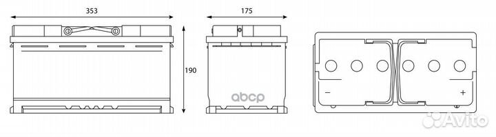 Аккумулятор gladiator EFB 110 Ah, 960 A