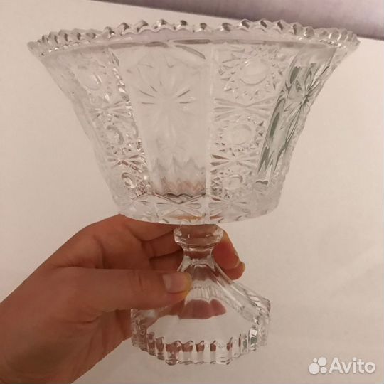 Ваза для фруктов конфетница стеклянная