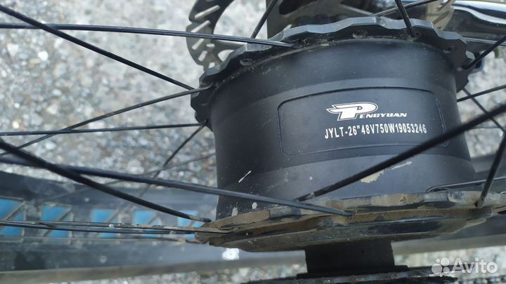 Электровелосипед - фэтбайк 26x4,0, редуктор 750 Вт