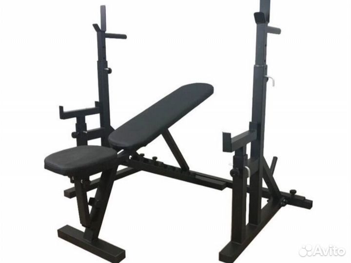 Скамья со стойками чёрная