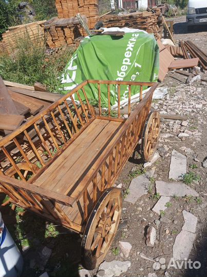 Телега декоративная