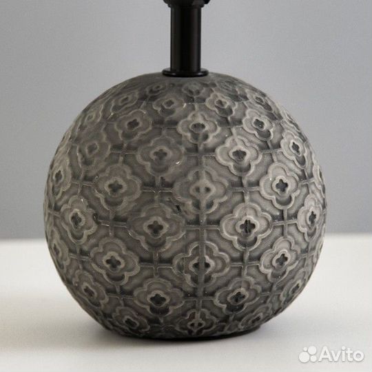 Настольная лампа 'Алиша' Е14 40Вт серый 18х18х28 с
