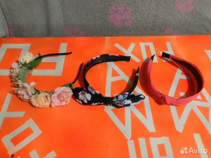 Ободок для волос с цветами цена за 1 штуку