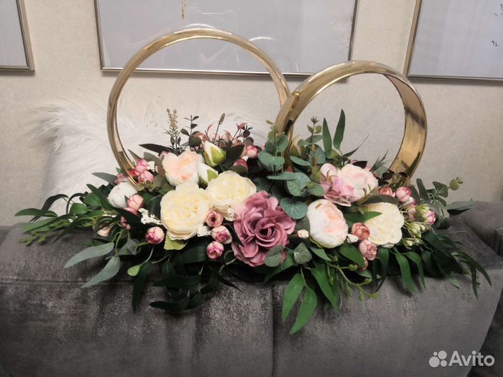 Свадебные кольца на машину