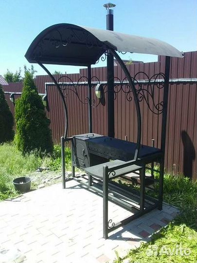 Мангал с крышей